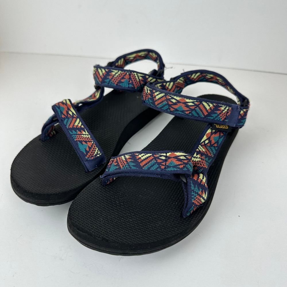 Teva Original Universal Sandals Womens 8 Geometric Multi Color Strappy Gorpcore